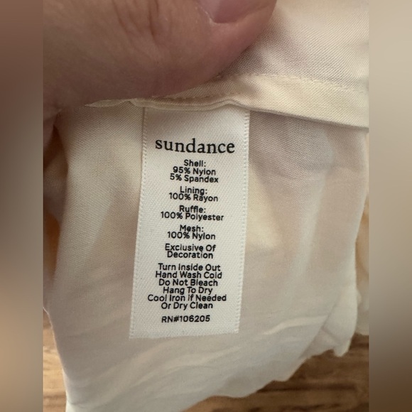 NWT SUNDANCE Champs De Fleur Dress Ivory Cream Lace Ruffle Midi Size Large - Picture 12 of 14